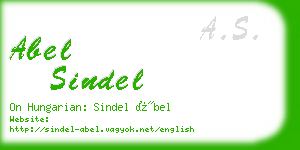 abel sindel business card